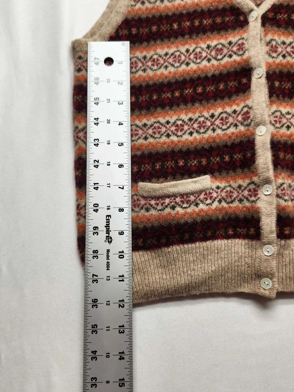 ⭐Vintage Eddie Bauer Girls Large  Fair Isle Lambswool Sweater Vest